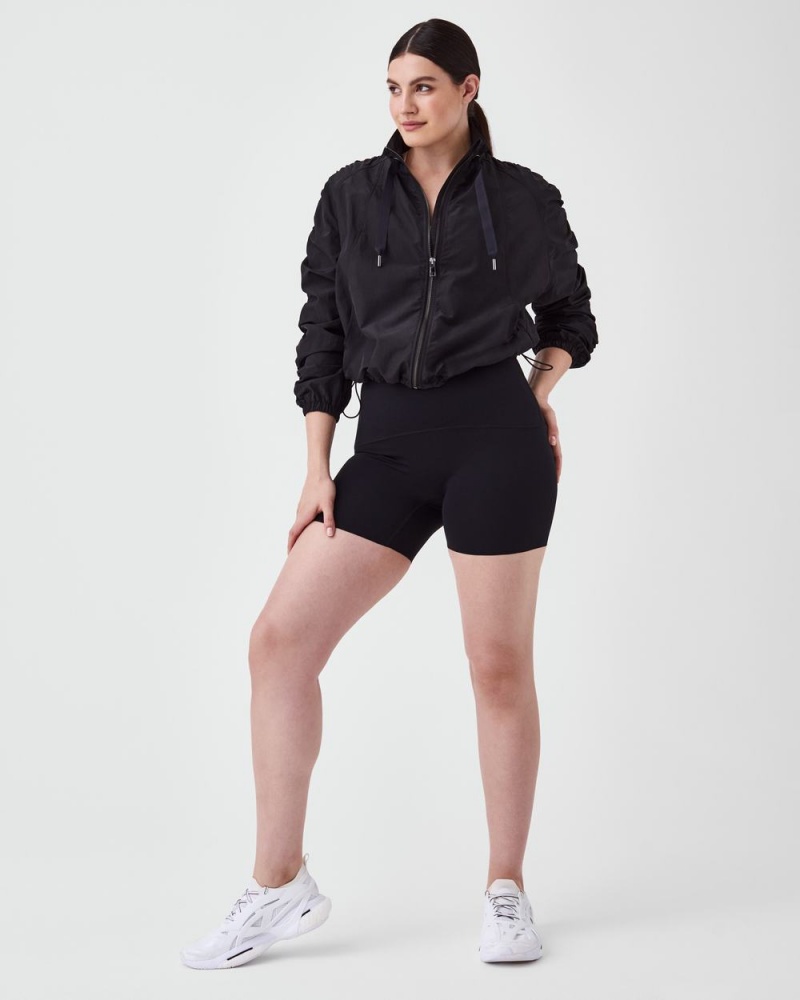 Topy Spanx Organza Windbreaker Černé | 3028415-NY