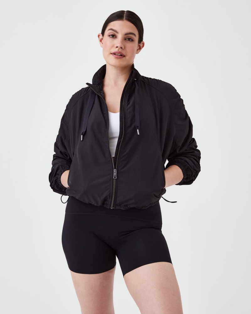 Topy Spanx Organza Windbreaker Černé | 3028415-NY