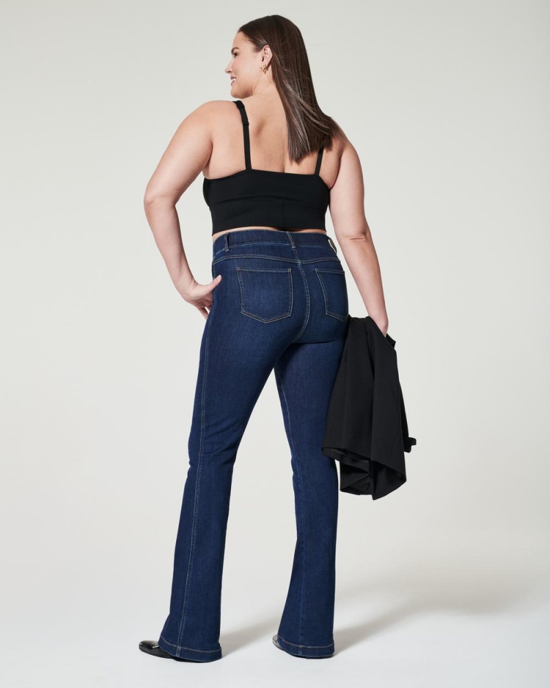 Topy Spanx Ponte Square Neck Crop Černé | 2139850-MQ