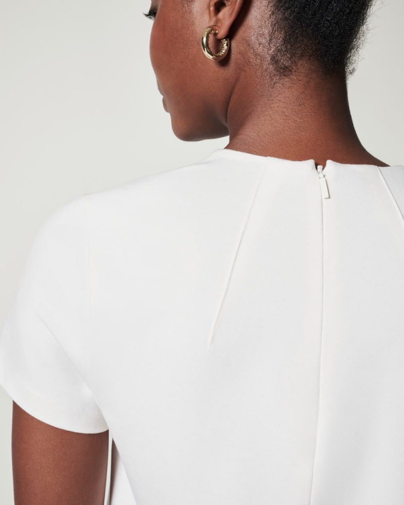 Topy Spanx The Perfect Funnel Neck Bílé | 1485063-AO