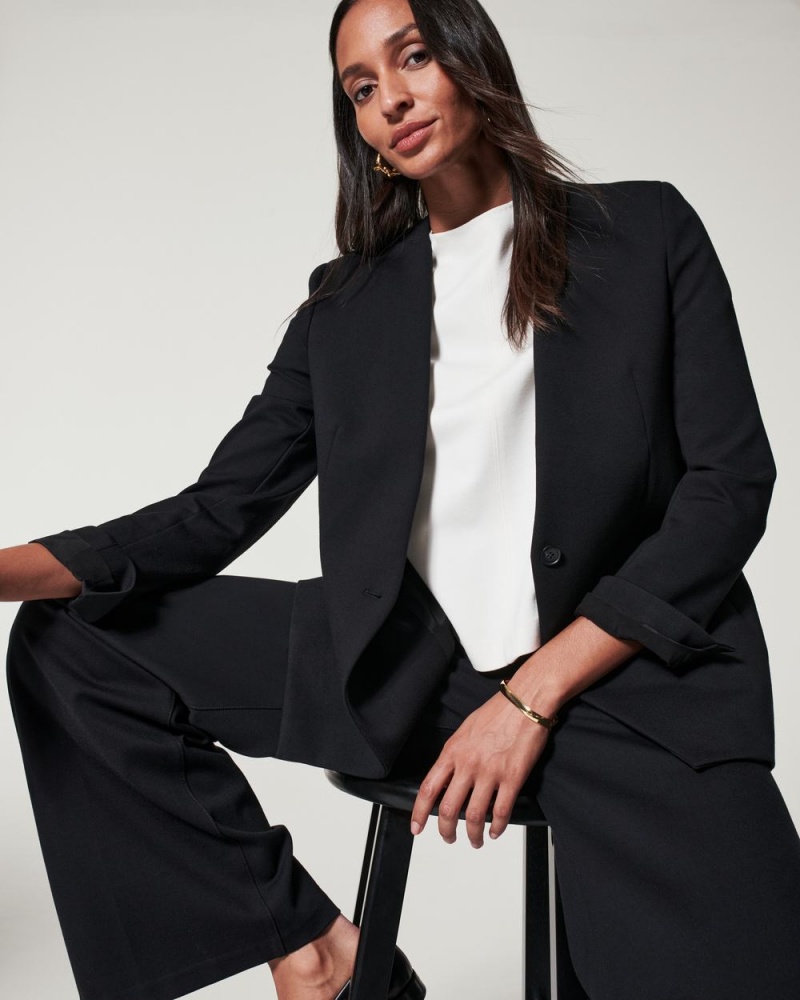 Topy Spanx The Perfect Oversized Blazer Černé | 6238051-MN