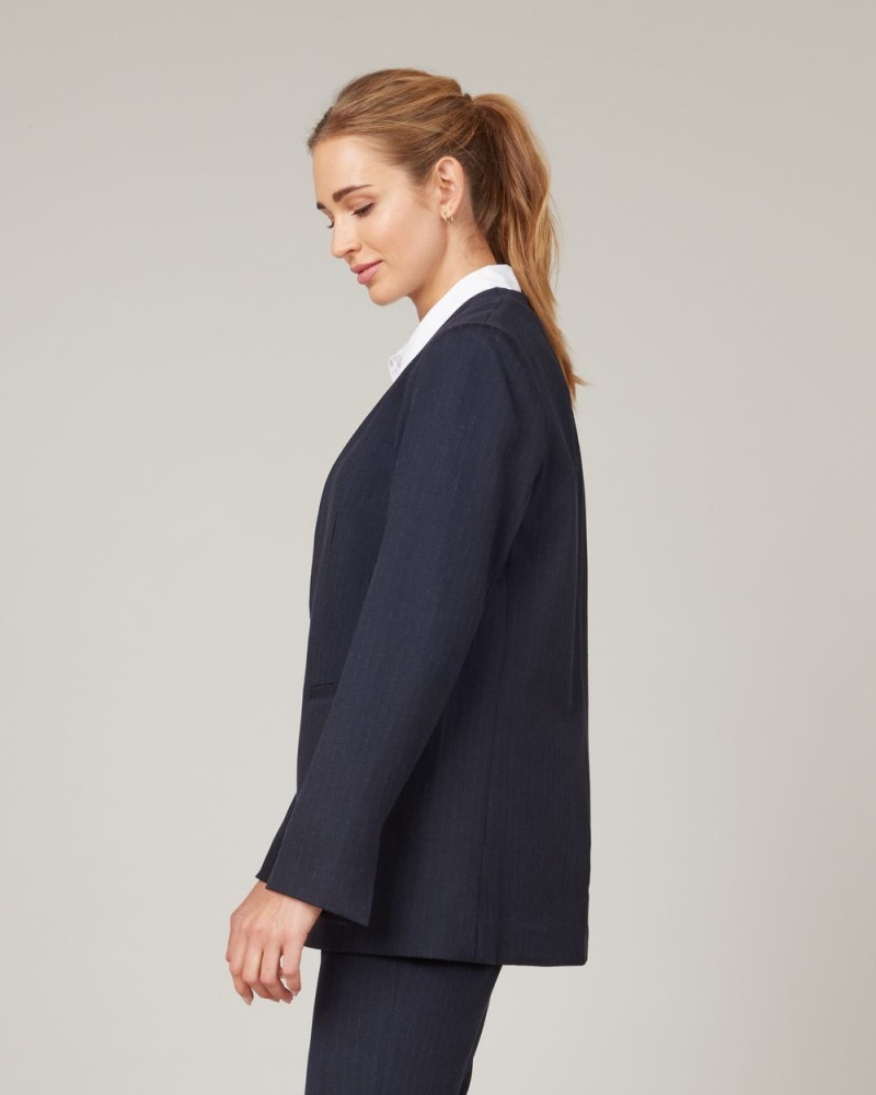 Topy Spanx The Perfect Oversized Blazer Tmavě Blankyt Šedé | 0451789-TX