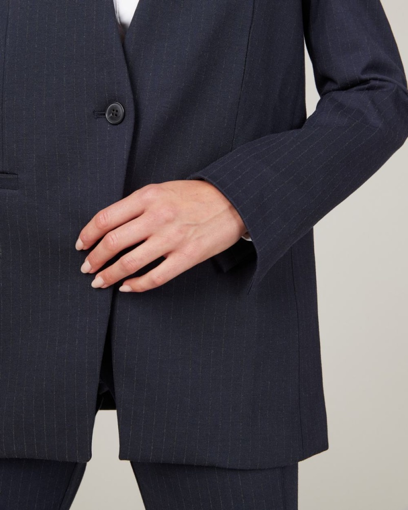 Topy Spanx The Perfect Oversized Blazer Tmavě Blankyt Šedé | 0451789-TX