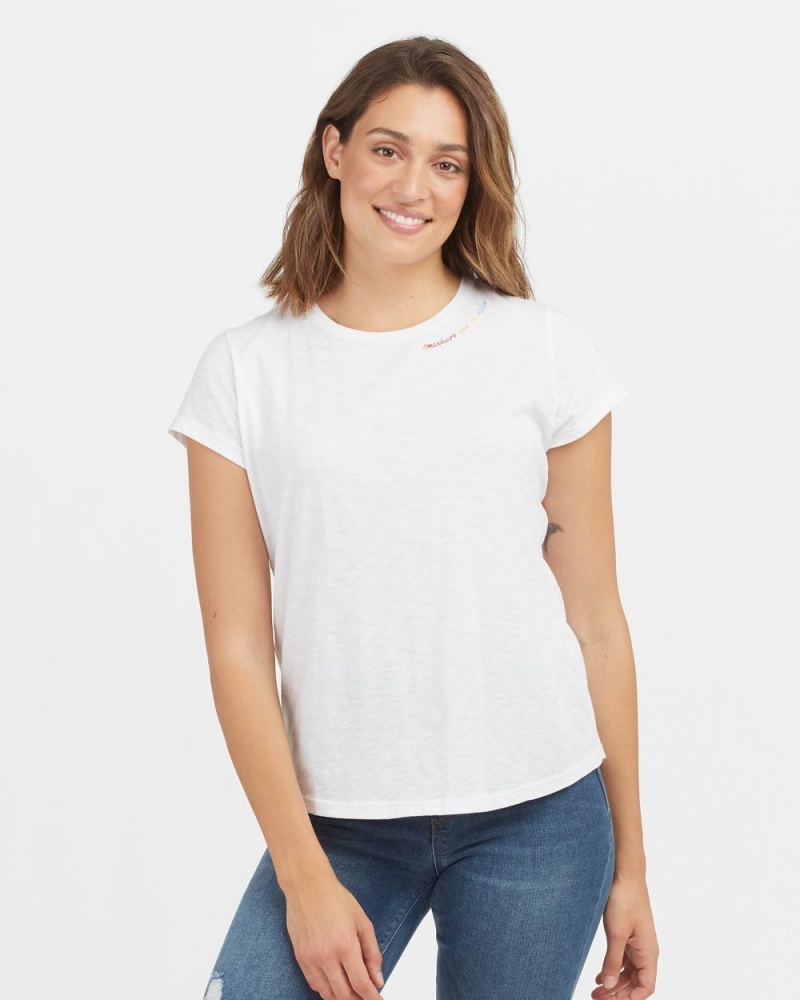 Tričko Spanx Pima Bavlněné Embroidered Grafická Viacfarebný | 8356290-QP