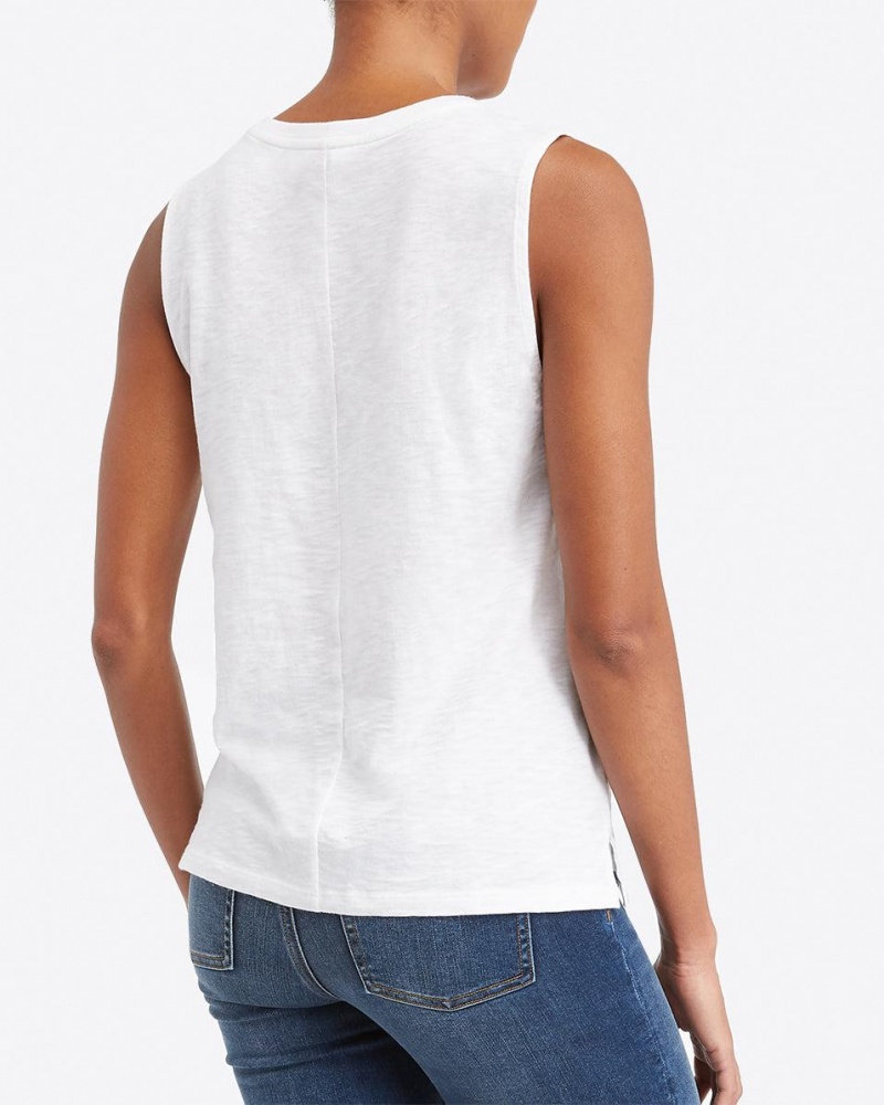 Tričko Spanx Pima Bavlněné Muscle Bílé | 3091765-TF