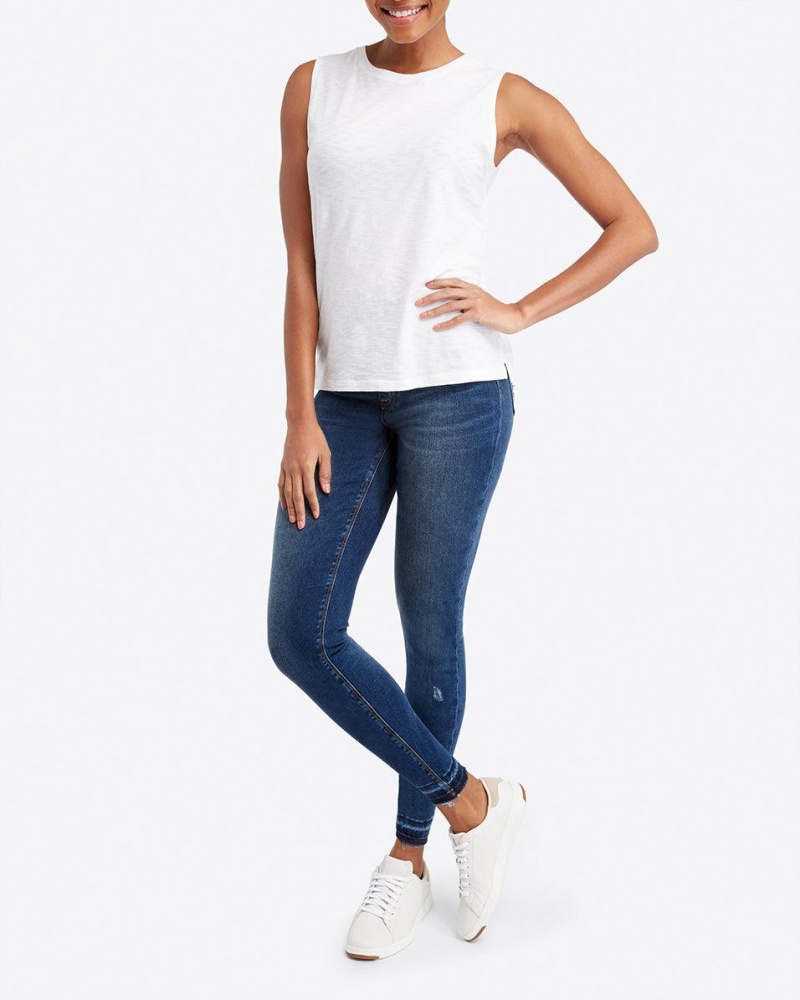 Tričko Spanx Pima Bavlněné Muscle Bílé | 3091765-TF