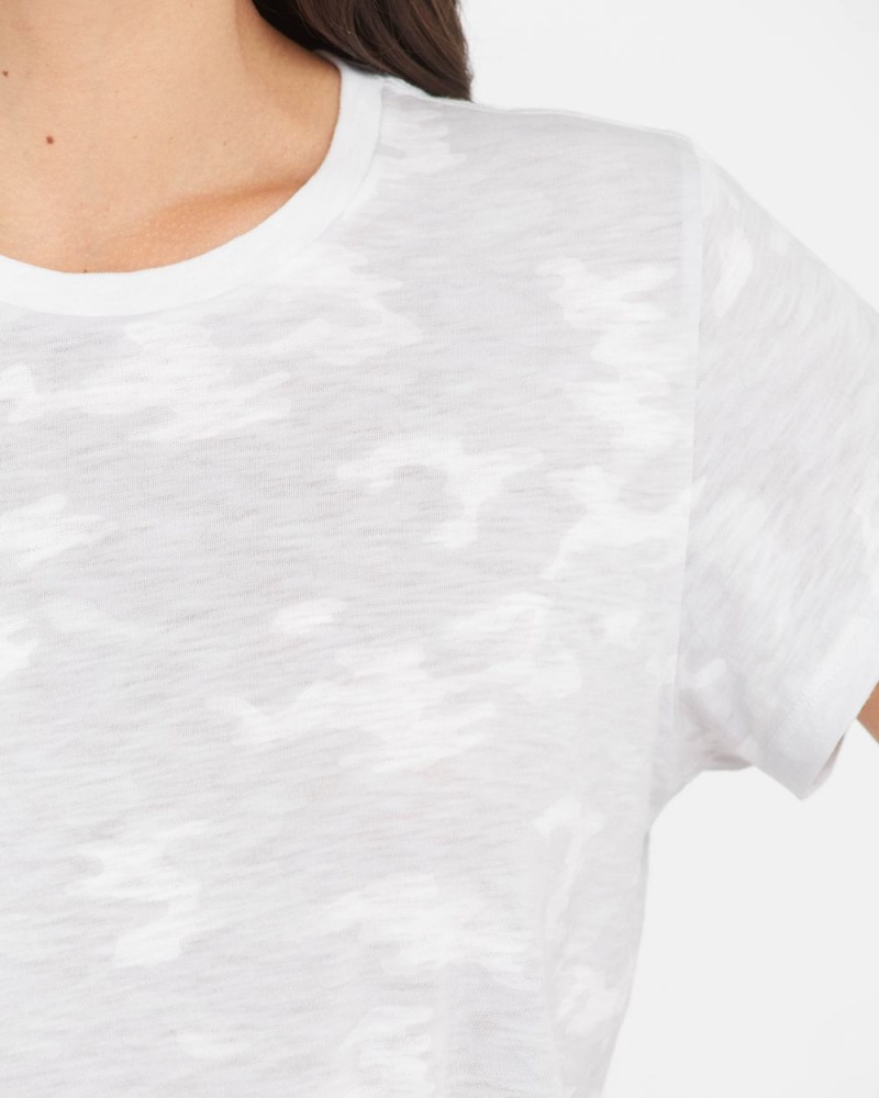 Tričko Spanx Pima Bavlněné Printed Grafická Bílé Maskáčové | 0235967-HJ