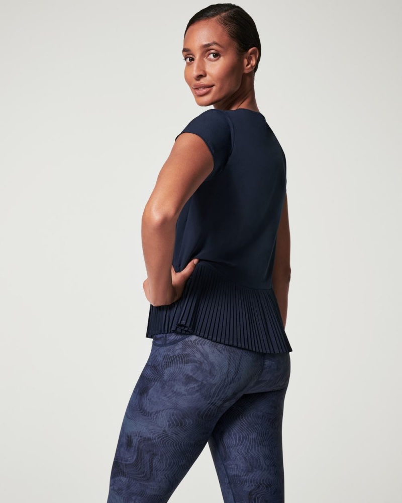 Tričko Spanx Yes, Pleats! Tmavě Blankyt | 3860279-XQ