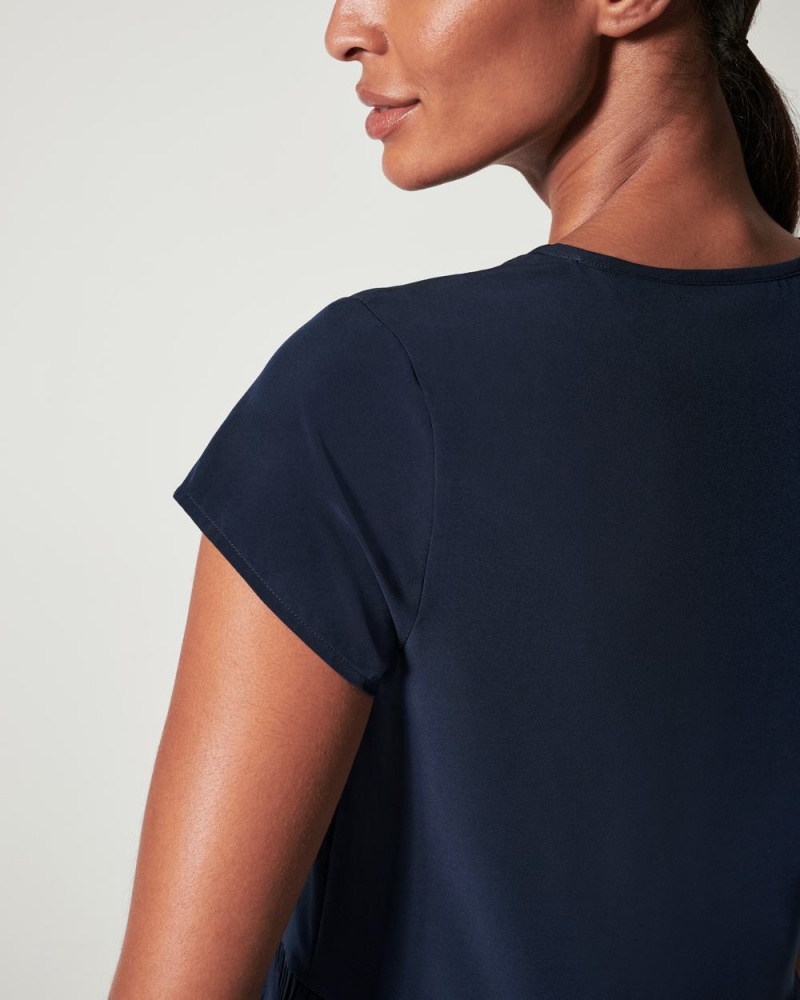 Tričko Spanx Yes, Pleats! Tmavě Blankyt | 3860279-XQ