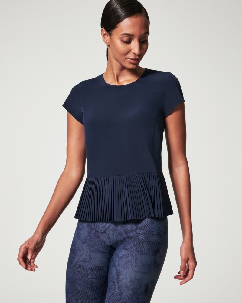 Tričko Spanx Yes, Pleats! Tmavě Blankyt | 3860279-XQ