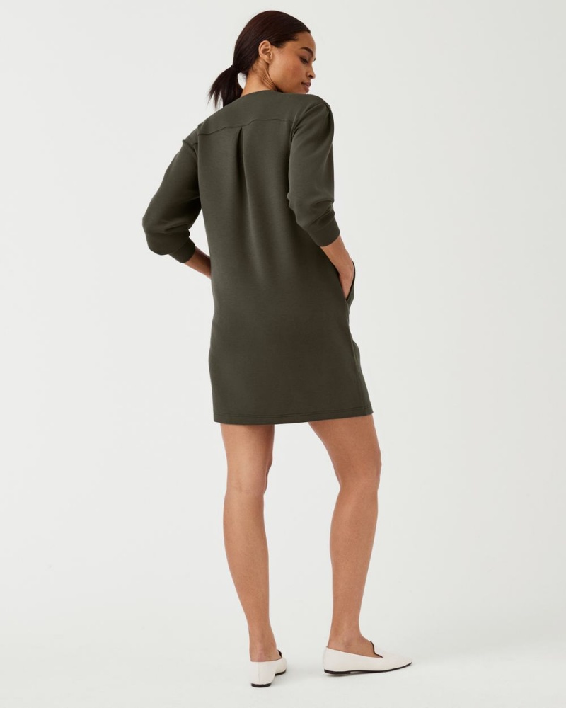 Šaty Spanx AirEssentials Crew Neck Olivy Zelené | 2179048-AY