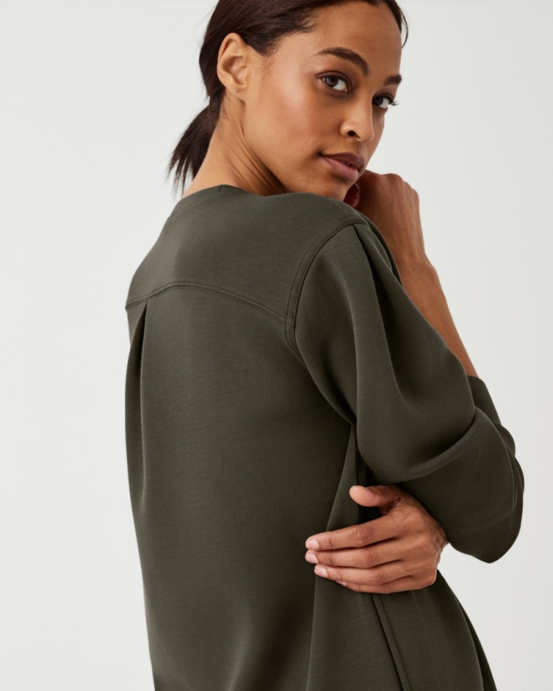 Šaty Spanx AirEssentials Crew Neck Olivy Zelené | 2179048-AY