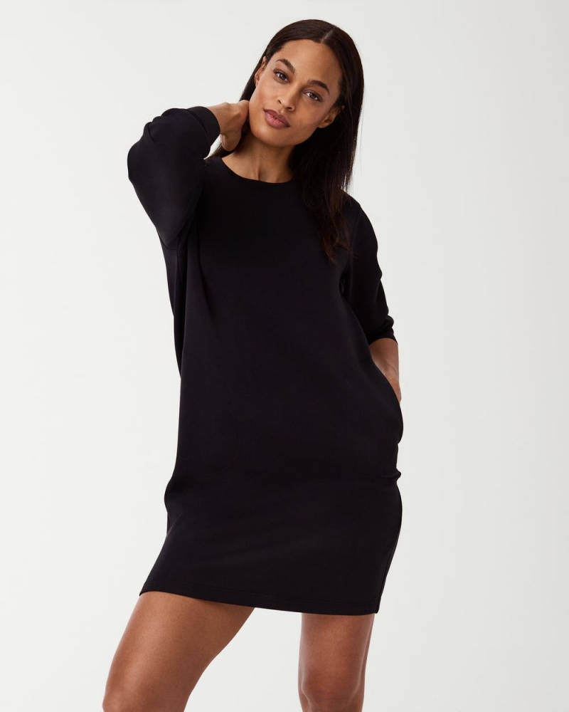 Šaty Spanx AirEssentials Crew Neck Černé | 6702315-YX