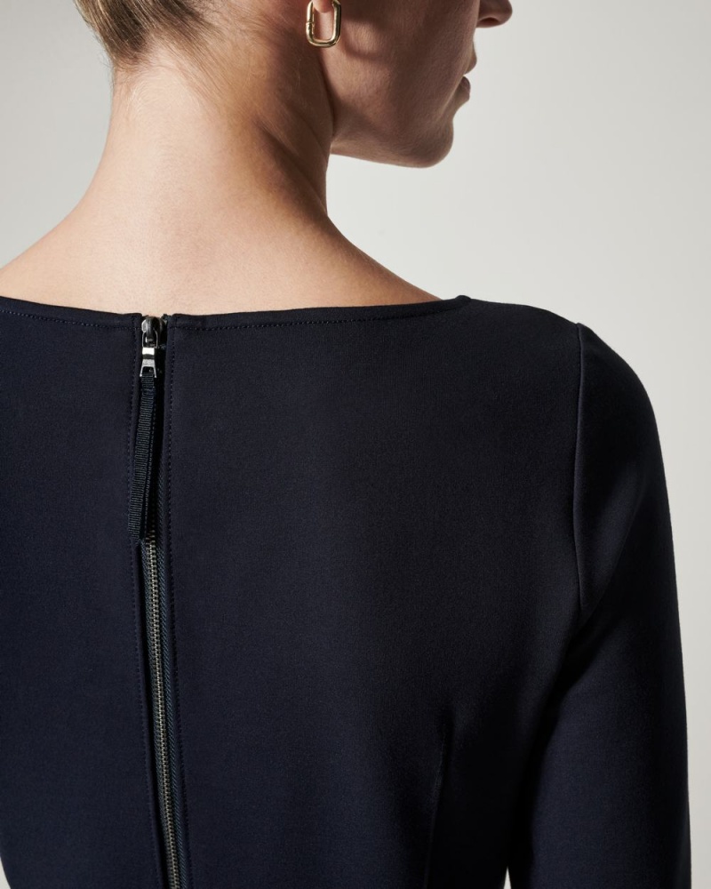 Šaty Spanx The Perfect A-line 3/4 Sleeve Tmavě Blankyt | 9170386-DL