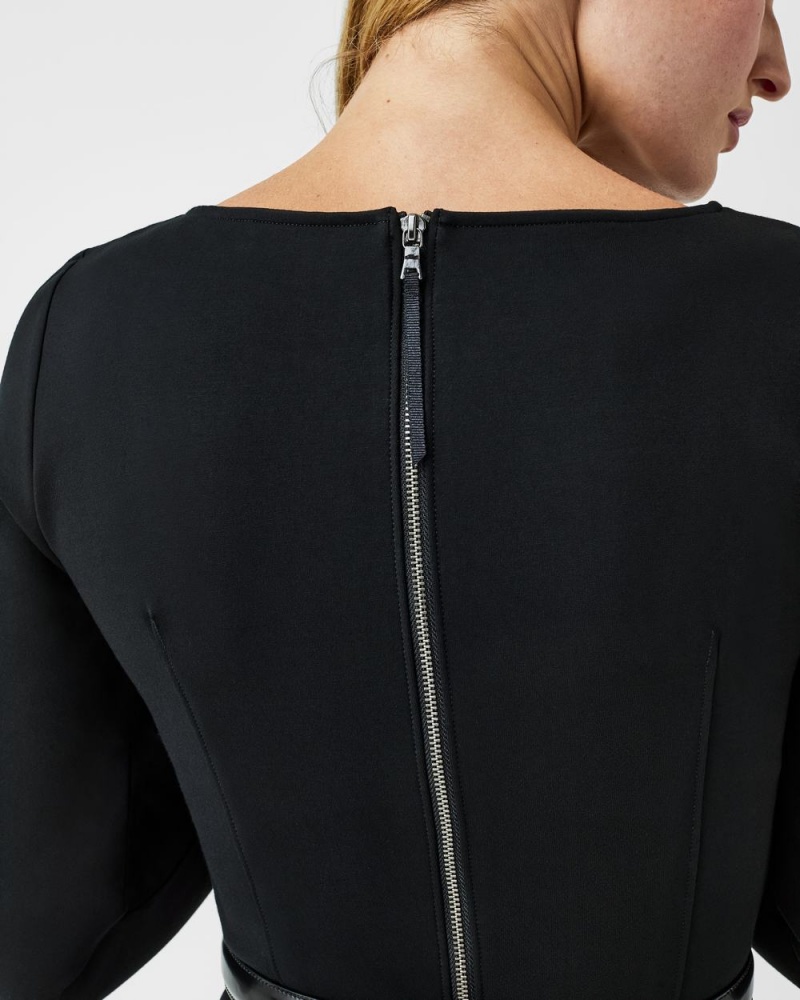 Šaty Spanx The Perfect A-line 3/4 Sleeve Černé | 9843652-QK